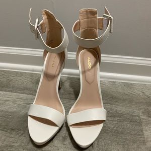 COPY - ALDO White Sandal Heels